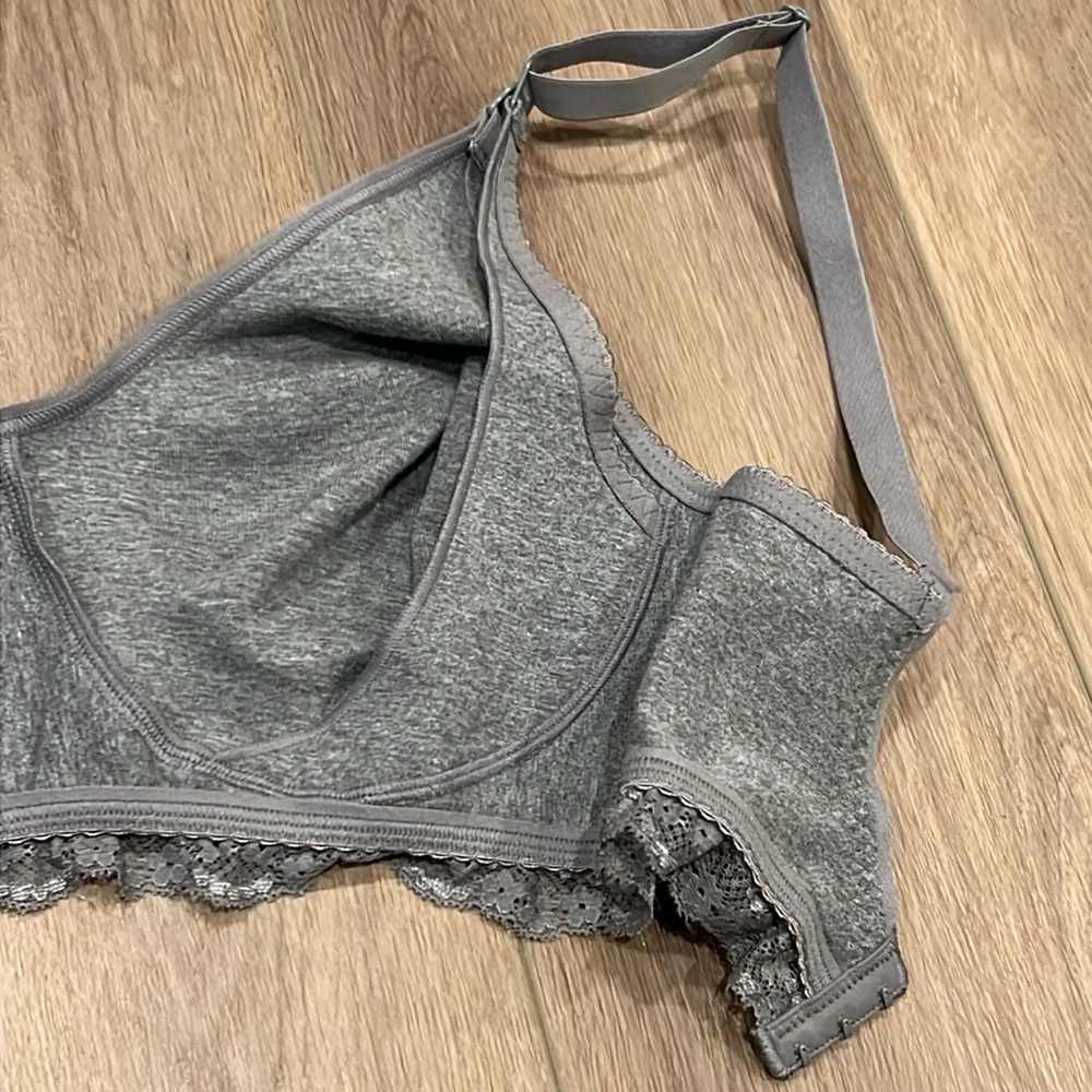 Gray Women's Wireless Nursing Bra/Bralette - Picture 10 of 11